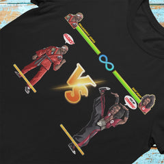 Dragonfly Jones Vs Shonuff Funny Gaming Style Premium Crew Neck Short-Sleeve T-Shirt Soft & Breathable