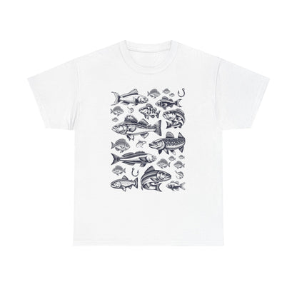 1-Fishing Puns Shirt Crew Neck Short-Sleeve T-Shirt – Classic & Comfortable