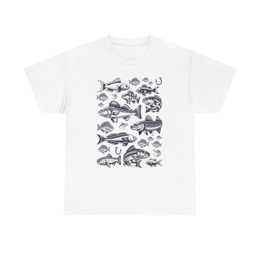 1-Fishing Puns Shirt Crew Neck Short-Sleeve T-Shirt – Classic & Comfortable