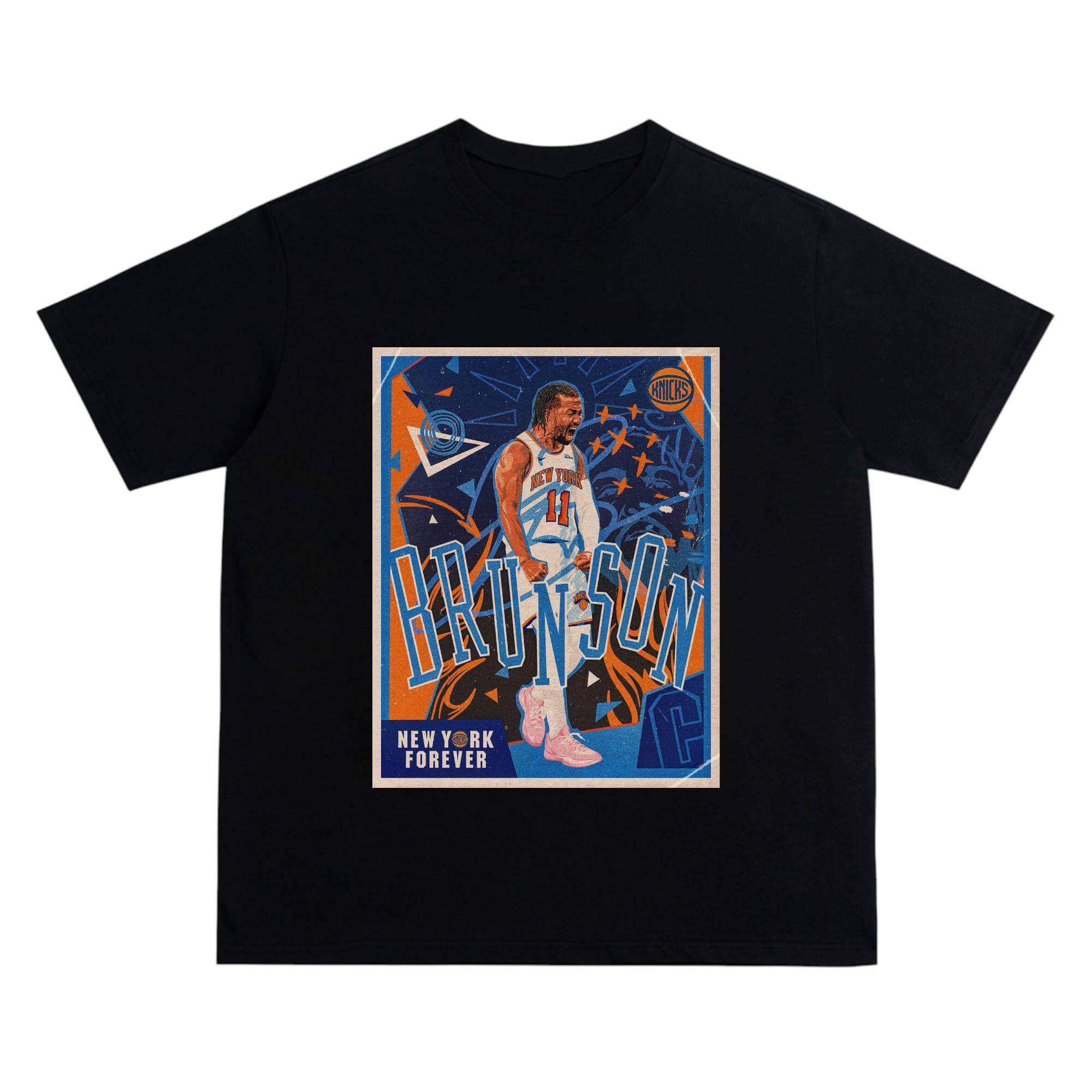 NYK Retro Grit Tee - Street Poster Style Heat Crew Neck Short-Sleeve T-Shirt Unisex