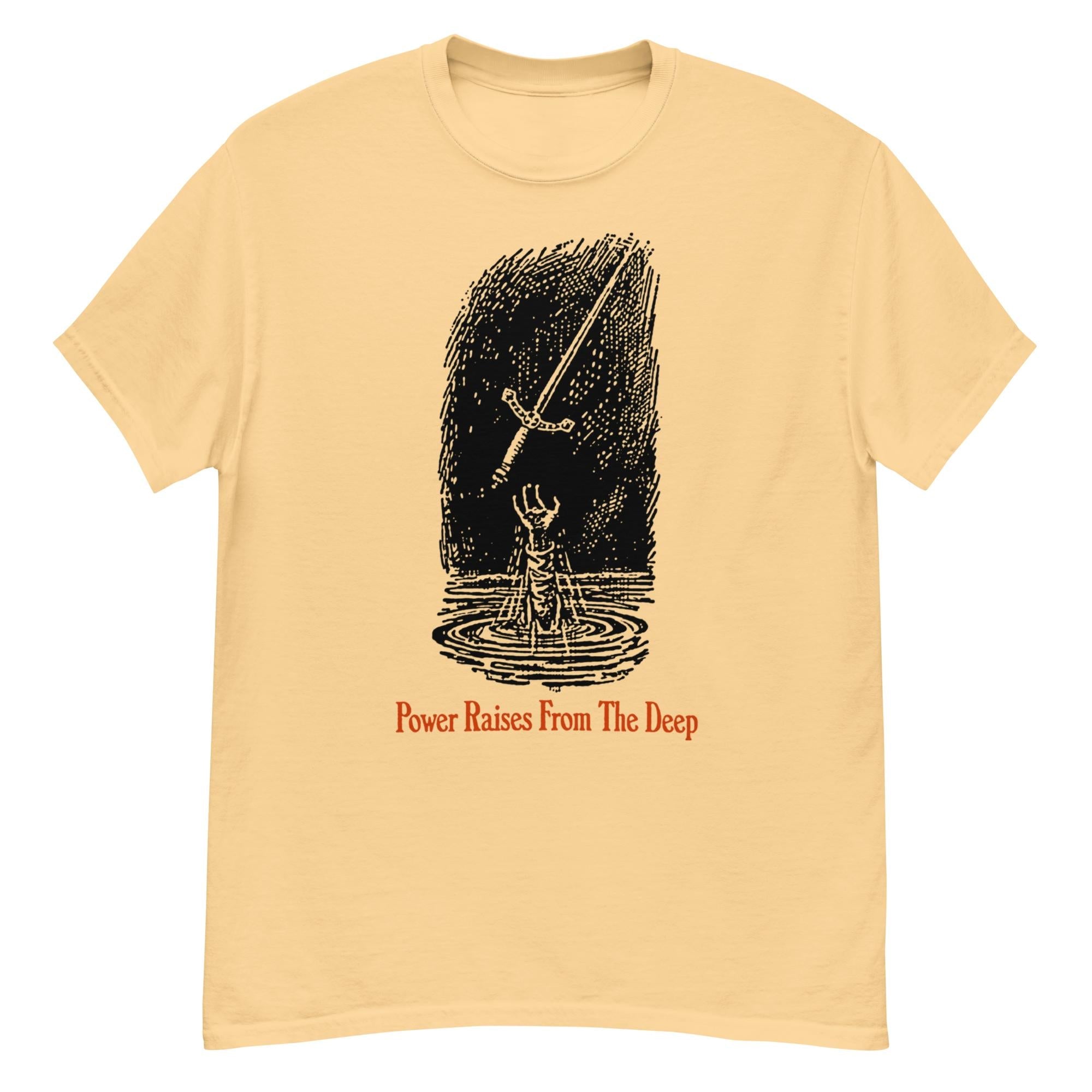 Power Raises From Deep Neck Short-Sleeve T-Shirt Soft & Breathable