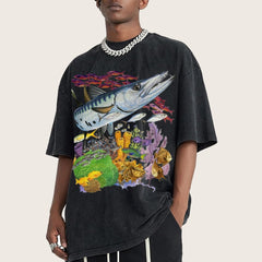 Wonders Of The Ocean Unisex Vintage Washed Tee