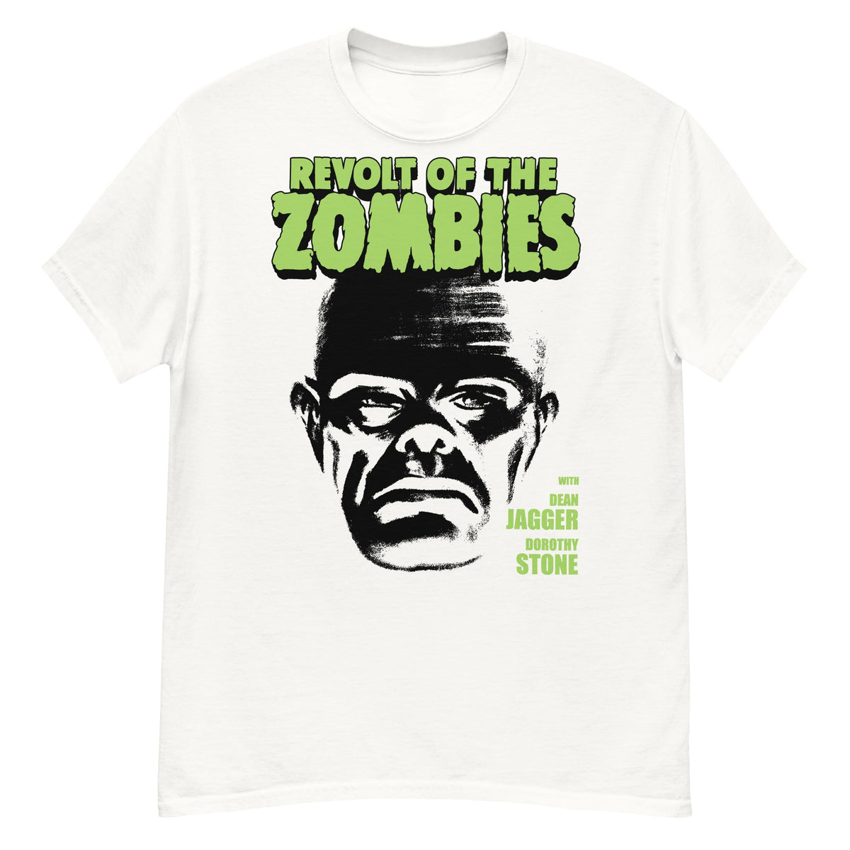 BIG HEAD ZOMBIE Crew Neck Short-Sleeve T-Shirt Soft & Breathable