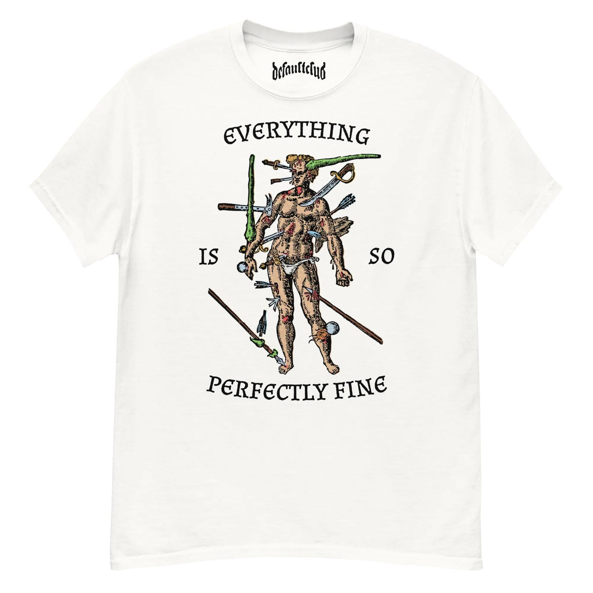 Everything Is Fine Crew Neck Short-Sleeve T-Shirt Soft & Breathable