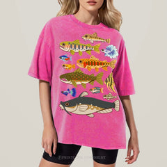 Tropical Fish Paradise Unisex Vintage Washed Tee