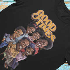 Good Times Caricature Premium Crew Neck Short-Sleeve T-Shirt Soft & Breathable