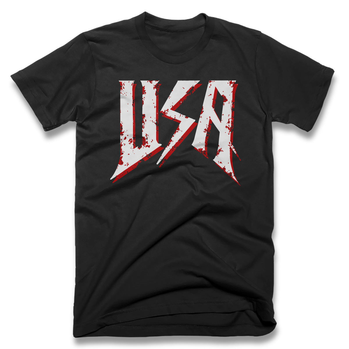 McQueen USA Neck Short-Sleeve T-Shirt Soft & Breathable