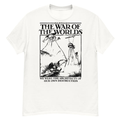 THE WAR OF THE WORLDS BLACK ILLUSTRATIONS Crew Neck Short-Sleeve T-Shirt Soft & Breathable