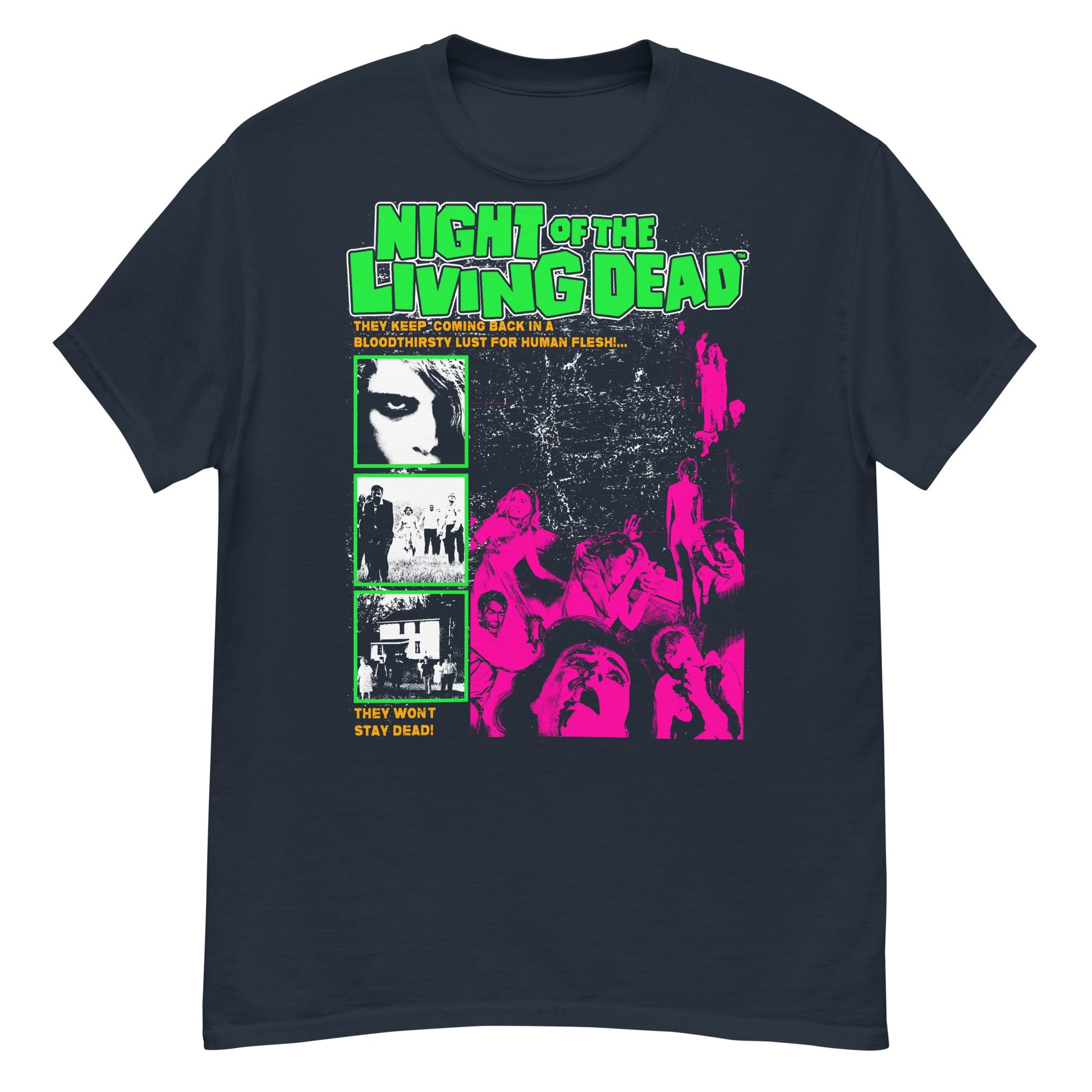 NIGHT OF THE LIVING DEAD Crew Neck Short-Sleeve T-Shirt Soft & Breathable