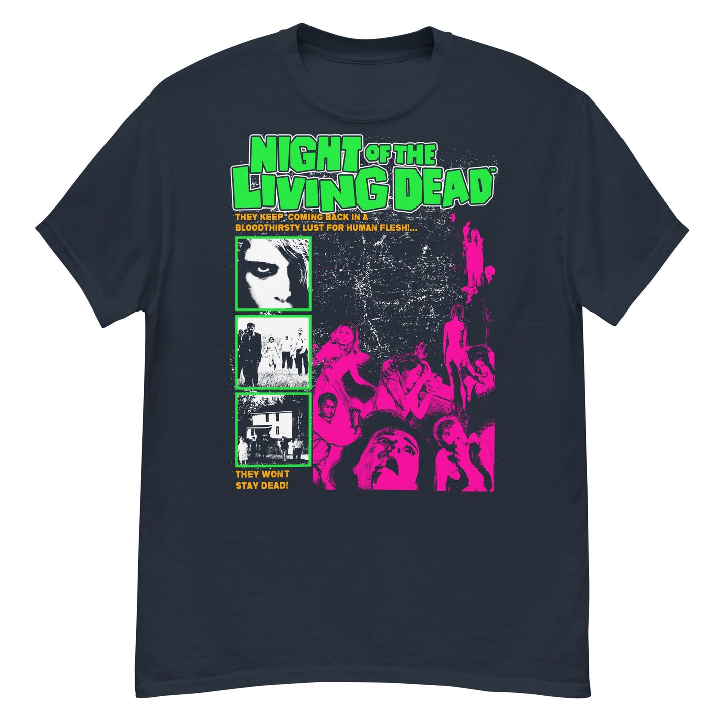 NIGHT OF THE LIVING DEAD Crew Neck Short-Sleeve T-Shirt Soft & Breathable