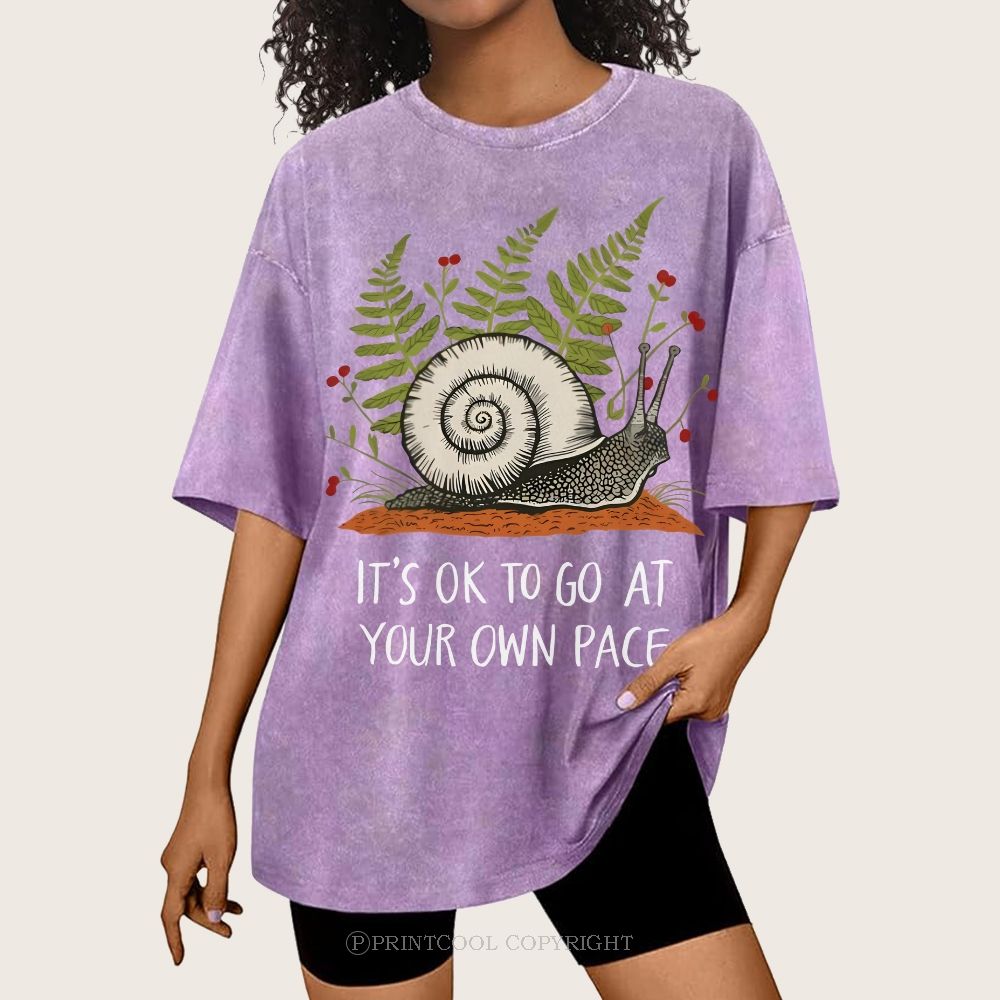 Your Own Pace Unisex Vintage Washed Tee