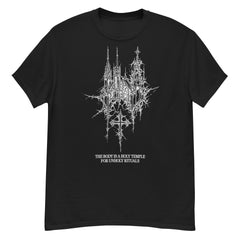 The Body Is A Holy Temple For Unholy Rituals Neck Short-Sleeve T-Shirt Soft & Breathable