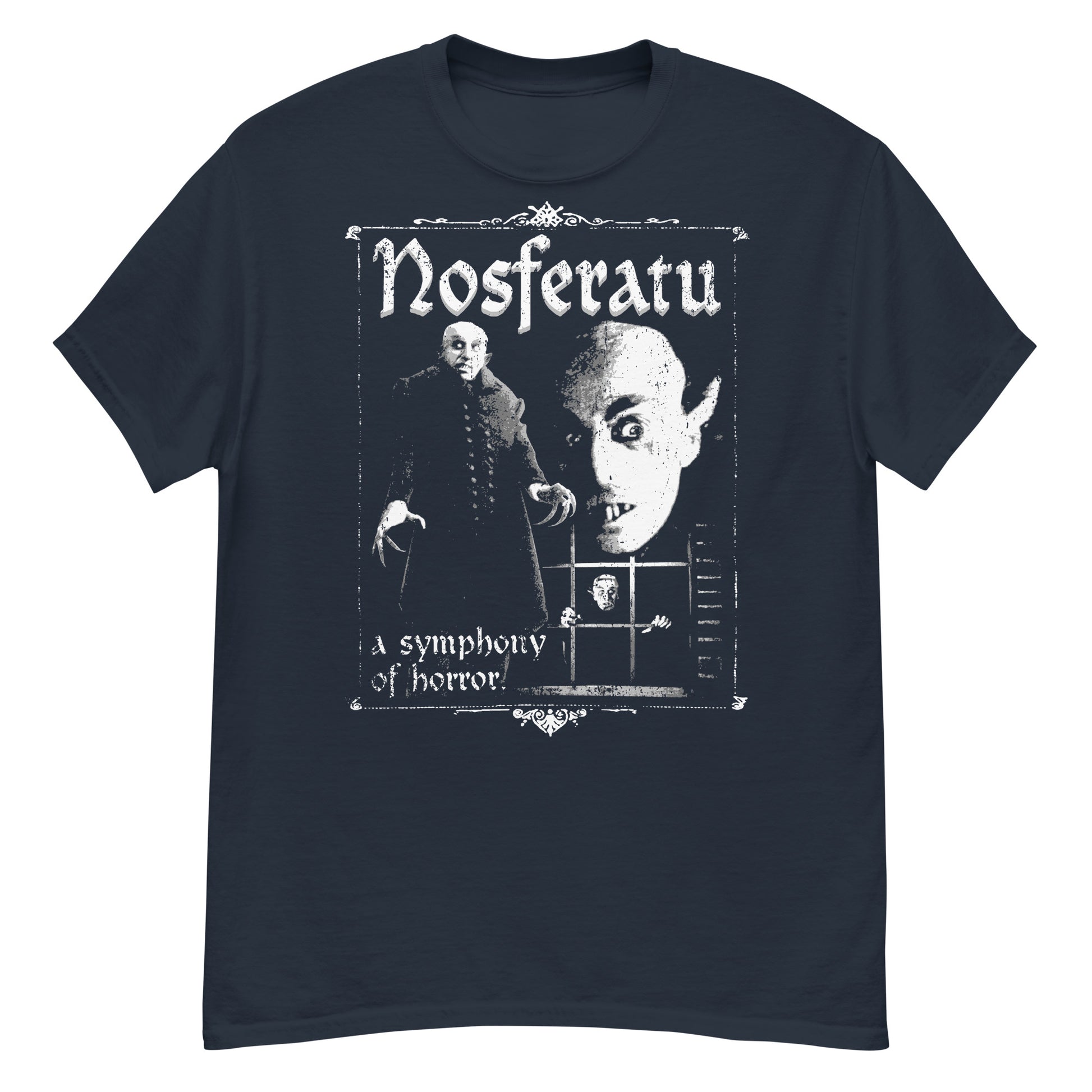 White Framed Nosferatu T-Shirt Soft and Breathable