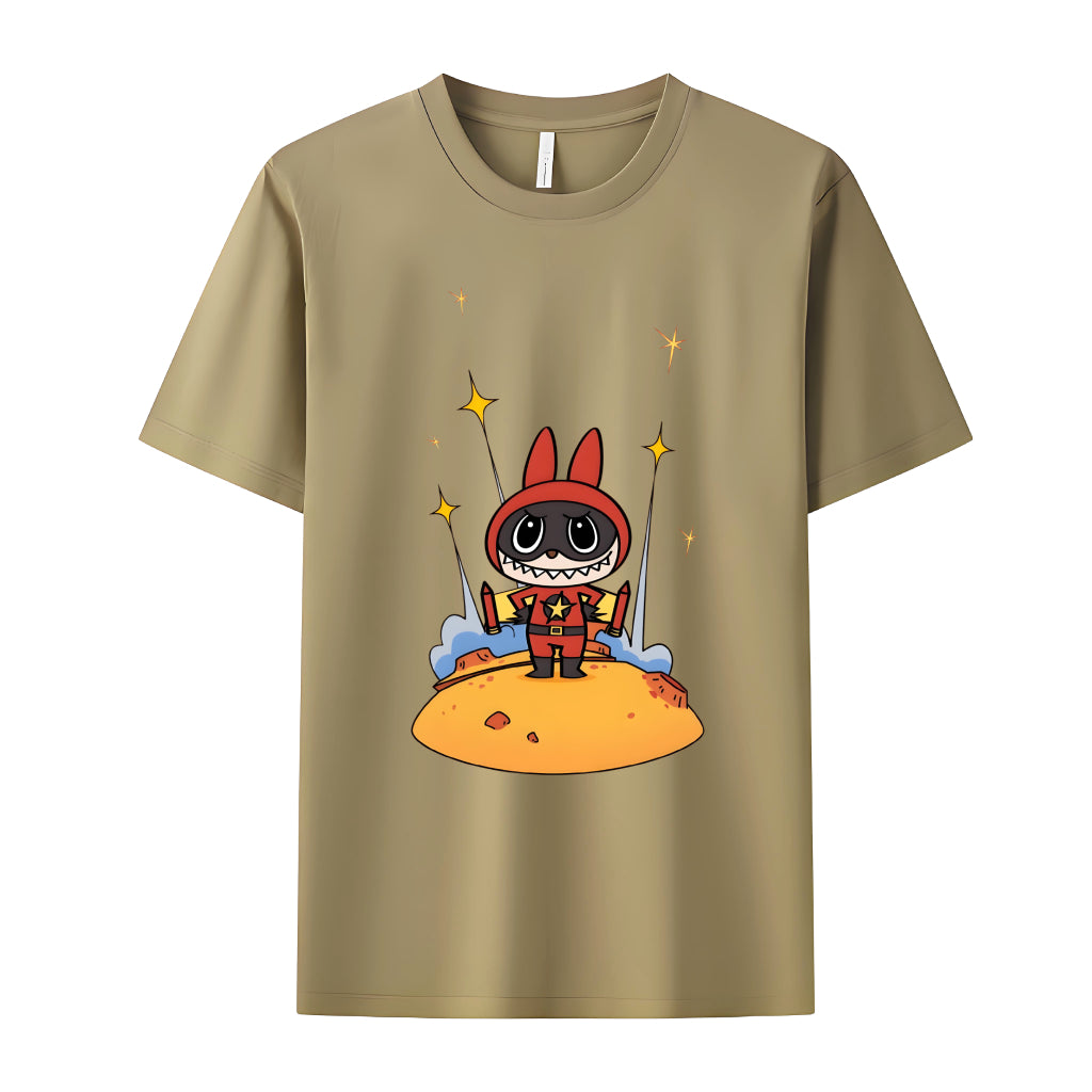Superman Labubu The Monsters Crew Neck T-Shirt For Labubu Lover