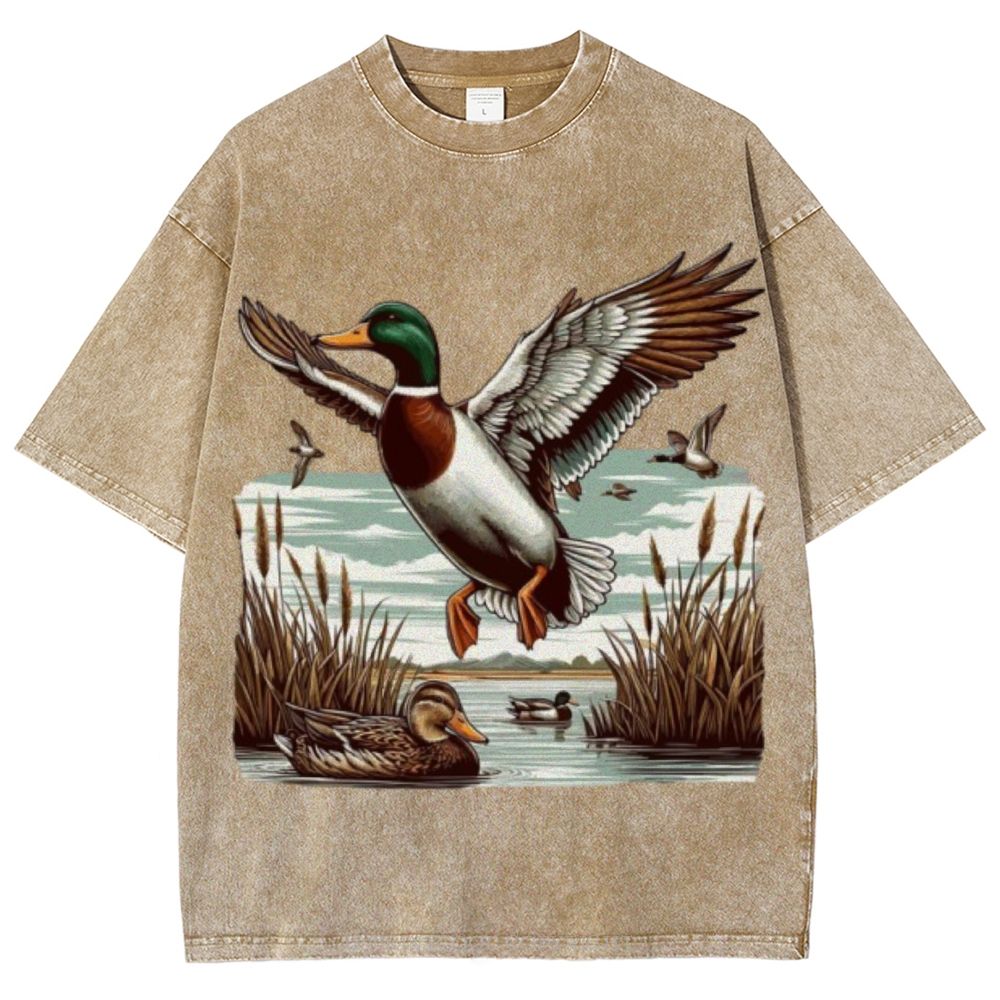 Wild Duck Unisex Vintage Washed Tee