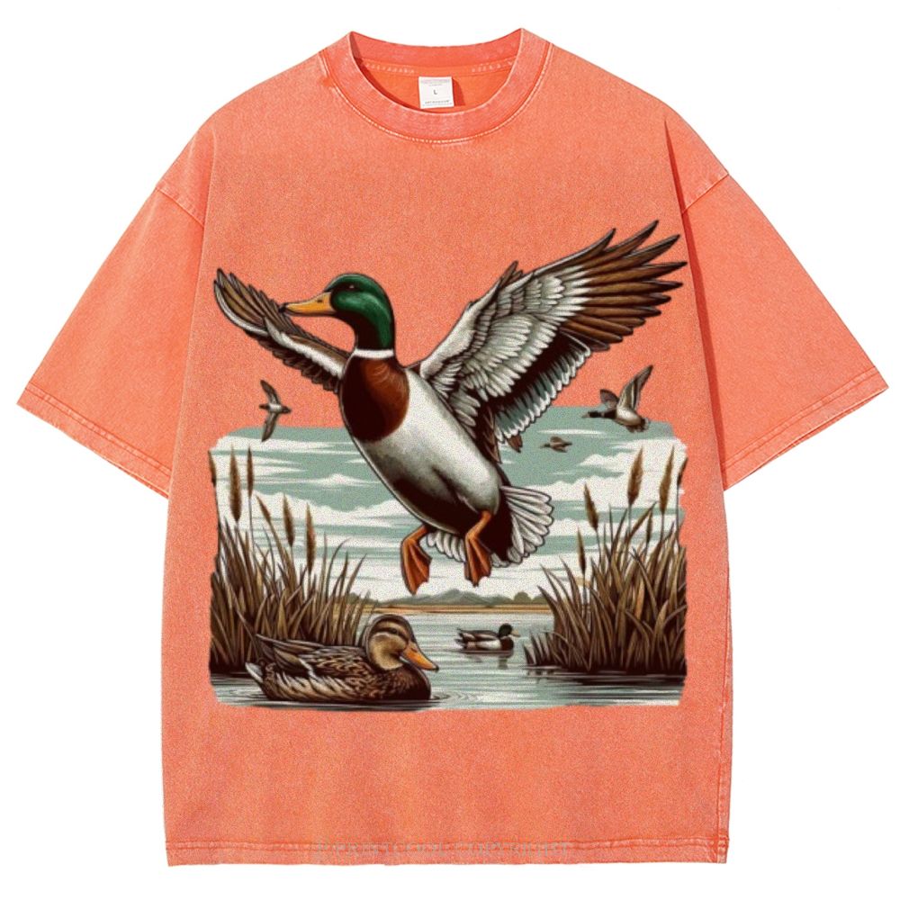 Wild Duck Unisex Vintage Washed Tee