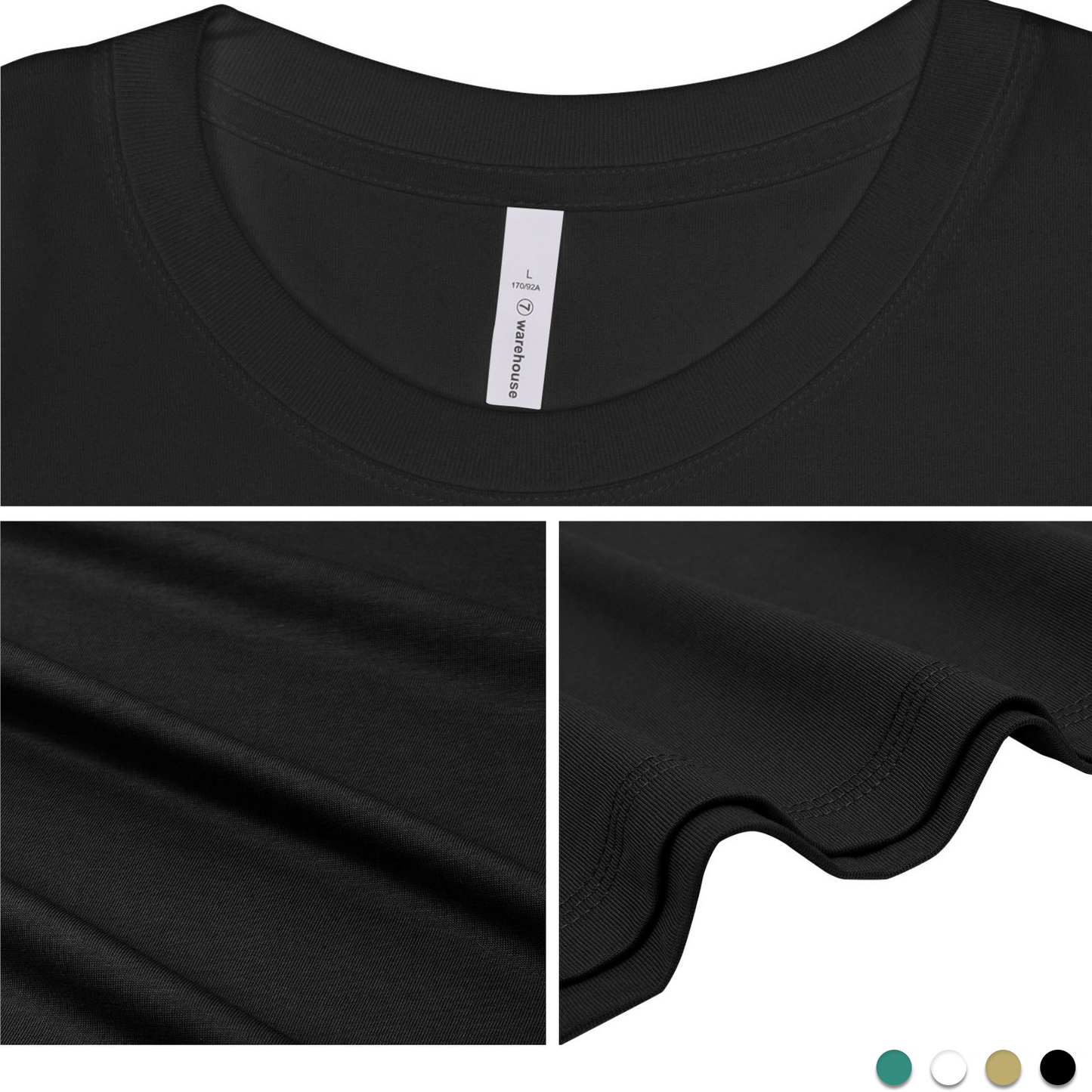 BLACK WIDOW Crew Neck Short-Sleeve T-Shirt Soft & Breathable