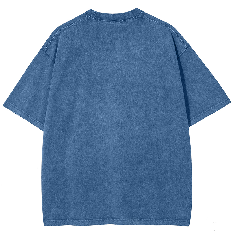 Toadally Rad Unisex Oversized Print Vintage Wash Denim T-Shirt