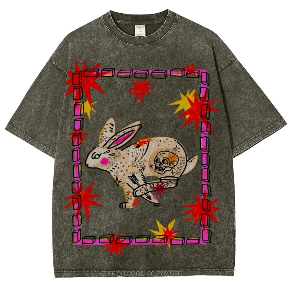 Trapped Rabbit Unisex Vintage Washed Tee