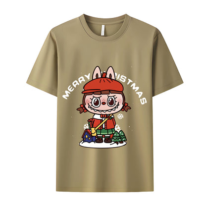 Funny Labubu The Monsters Crew Neck T-Shirt For Labubu Lover Gifts For Girlfriend