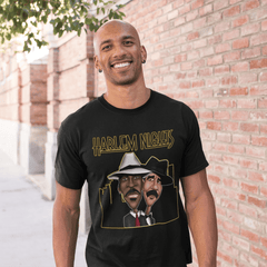Harlem Nights Caricature Premium Crew Neck Short-Sleeve T-Shirt Soft & Breathable