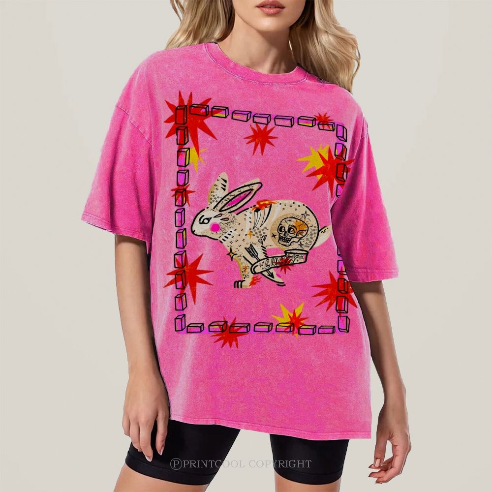 Trapped Rabbit Unisex Vintage Washed Tee