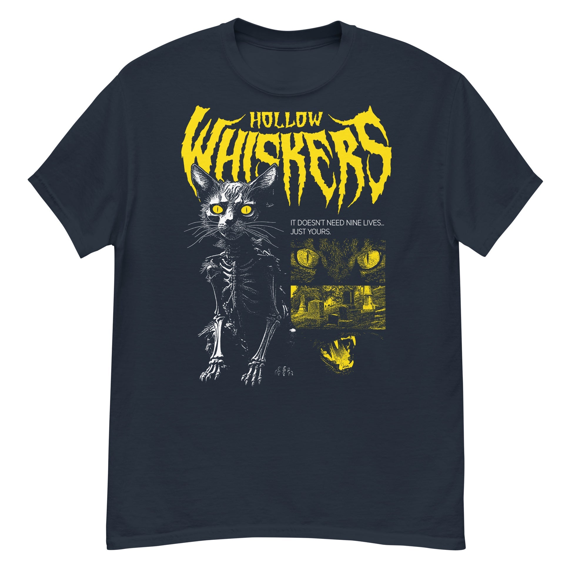 HOLLOW WHISKERS Crew Neck Short-Sleeve T-Shirt Soft & Breathable