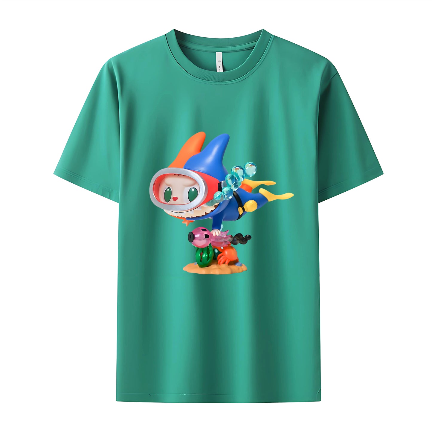Diver Labubu The Monsters Crew Neck T-Shirt For Labubu Lover