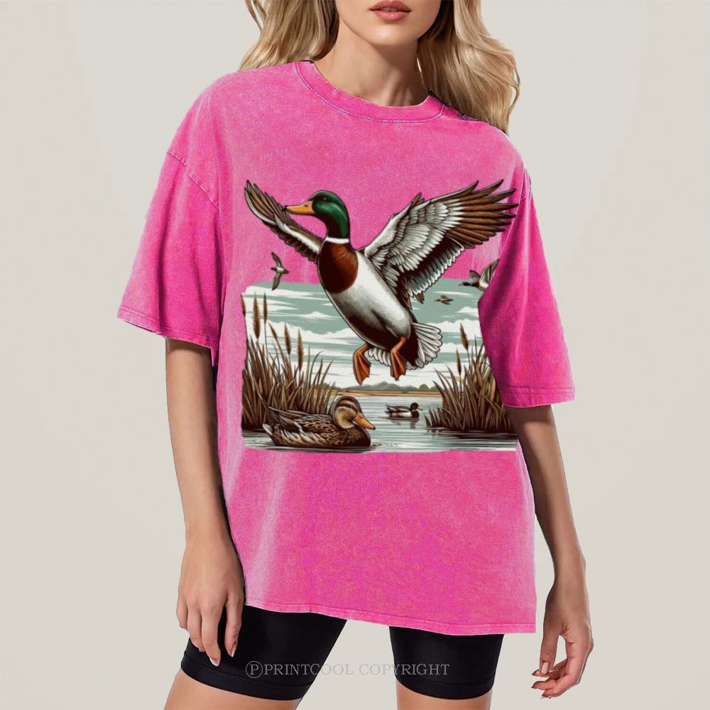 Wild Duck Unisex Vintage Washed Tee