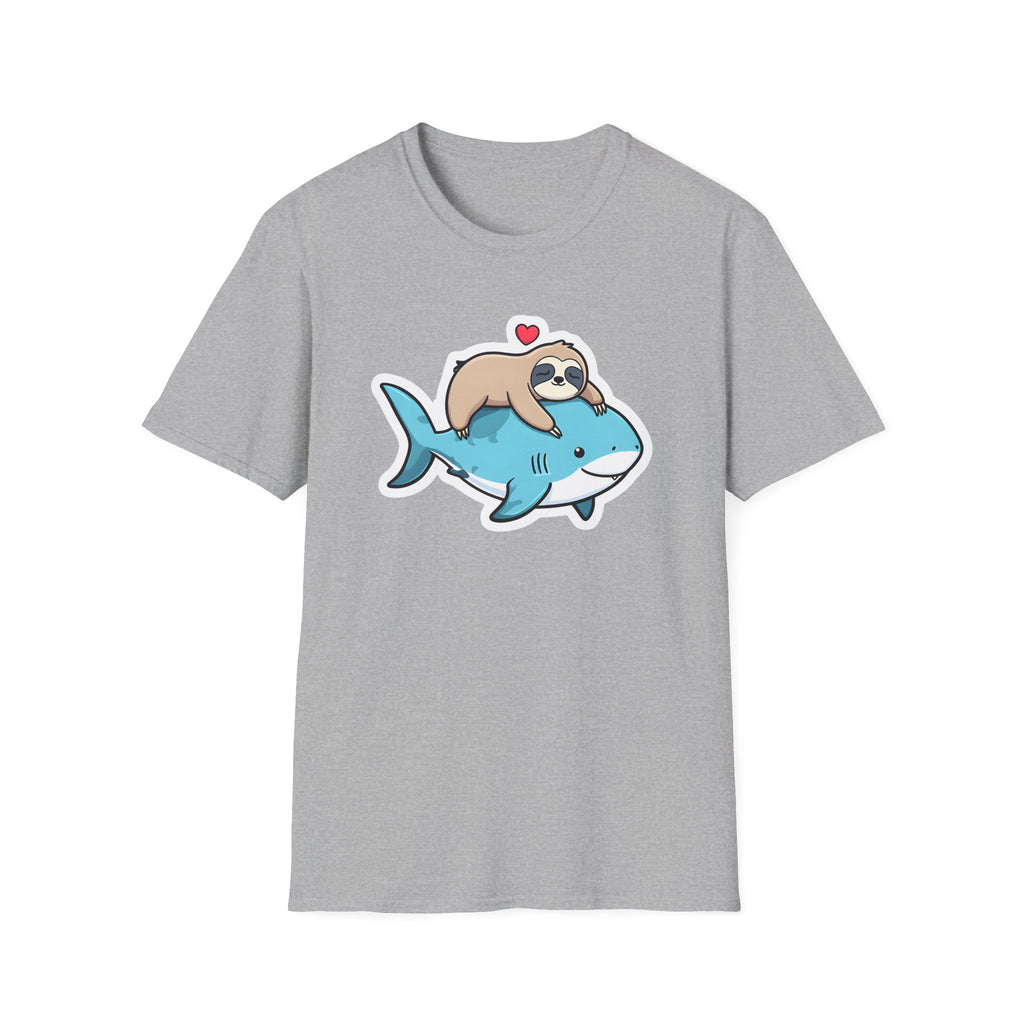 Cartoon Sloth and Shark Affection - Classic Fit