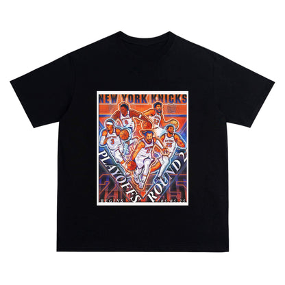 NYK Retro Grit Tee - Street Poster Style Heat Crew Neck Short-Sleeve T-Shirt Unisex