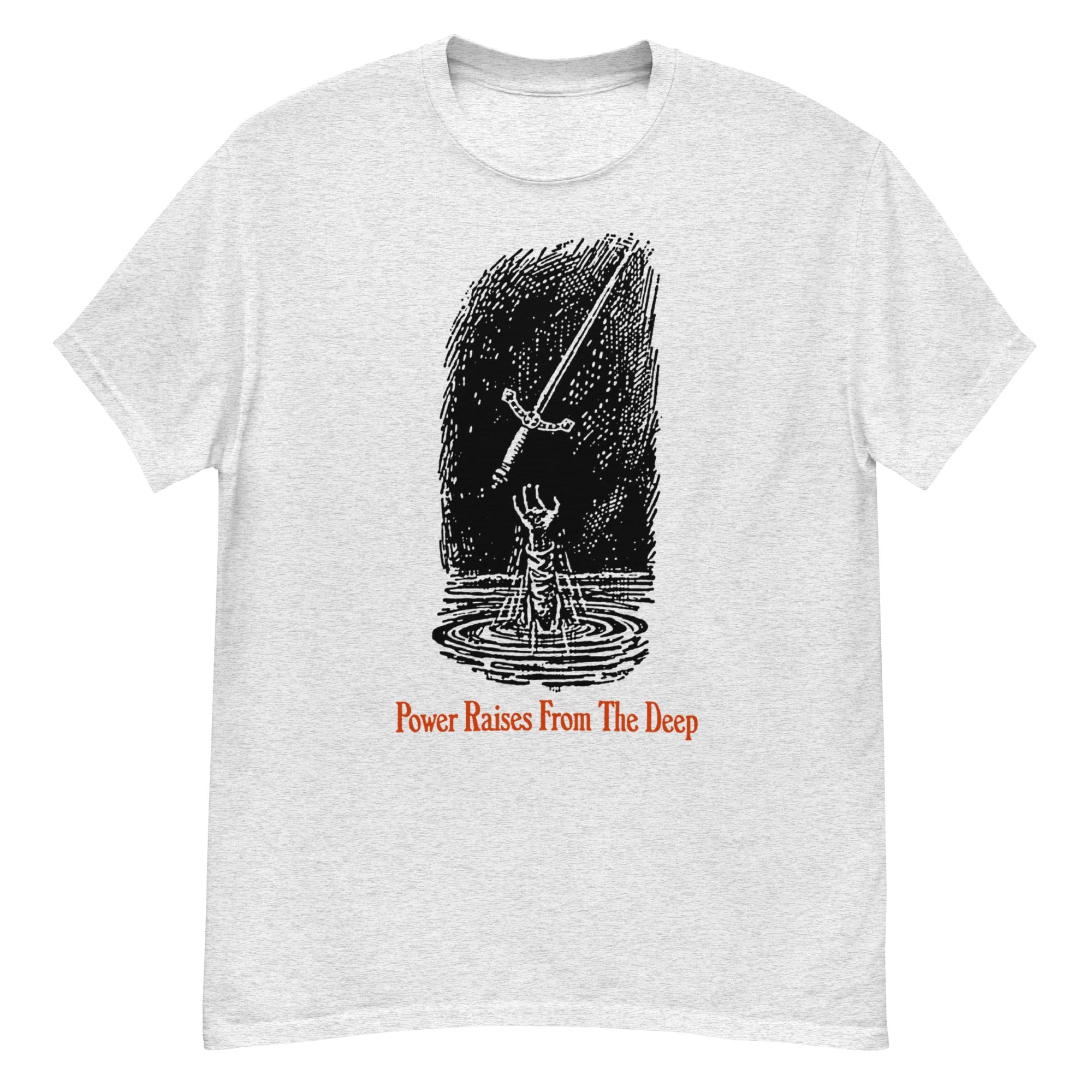 Power Raises From Deep Neck Short-Sleeve T-Shirt Soft & Breathable