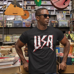 McQueen USA Neck Short-Sleeve T-Shirt Soft & Breathable