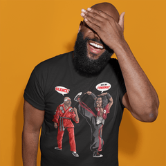 Dragonfly Jones Vs Shonuff Funny Premium Crew Neck Short-Sleeve T-Shirt Soft & Breathable