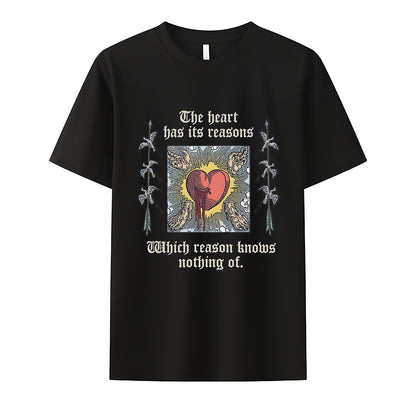 The Heart Has Its Reasons Neck Short-Sleeve T-Shirt Soft & Breathable