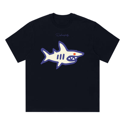 Cute Line Drawing Crew Neck Short-Sleeve T-Shirt Unisex