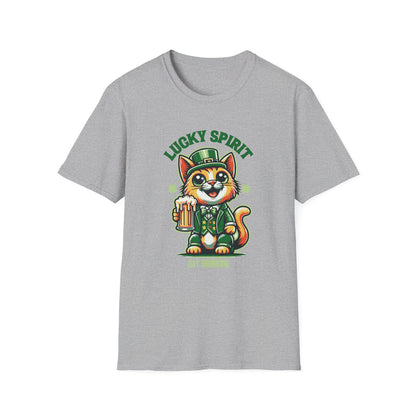 St Patrick's Lucky Spirit with Cat Drink Beer - Classic Fit