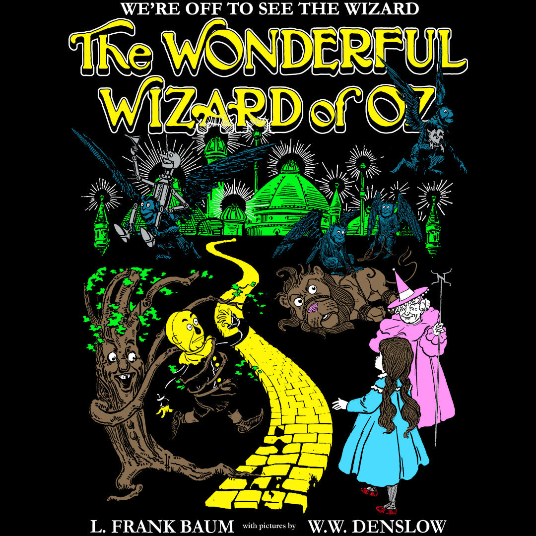 The Wonderful Wizar Of OZ Illustrations T-Shirt Soft and Breathable