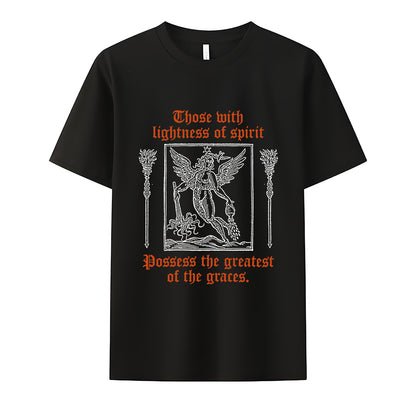 Lightness of Spirit Neck Short-Sleeve T-Shirt Soft & Breathable
