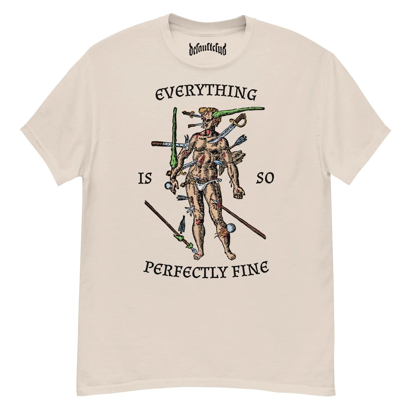 Everything Is Fine Crew Neck Short-Sleeve T-Shirt Soft & Breathable