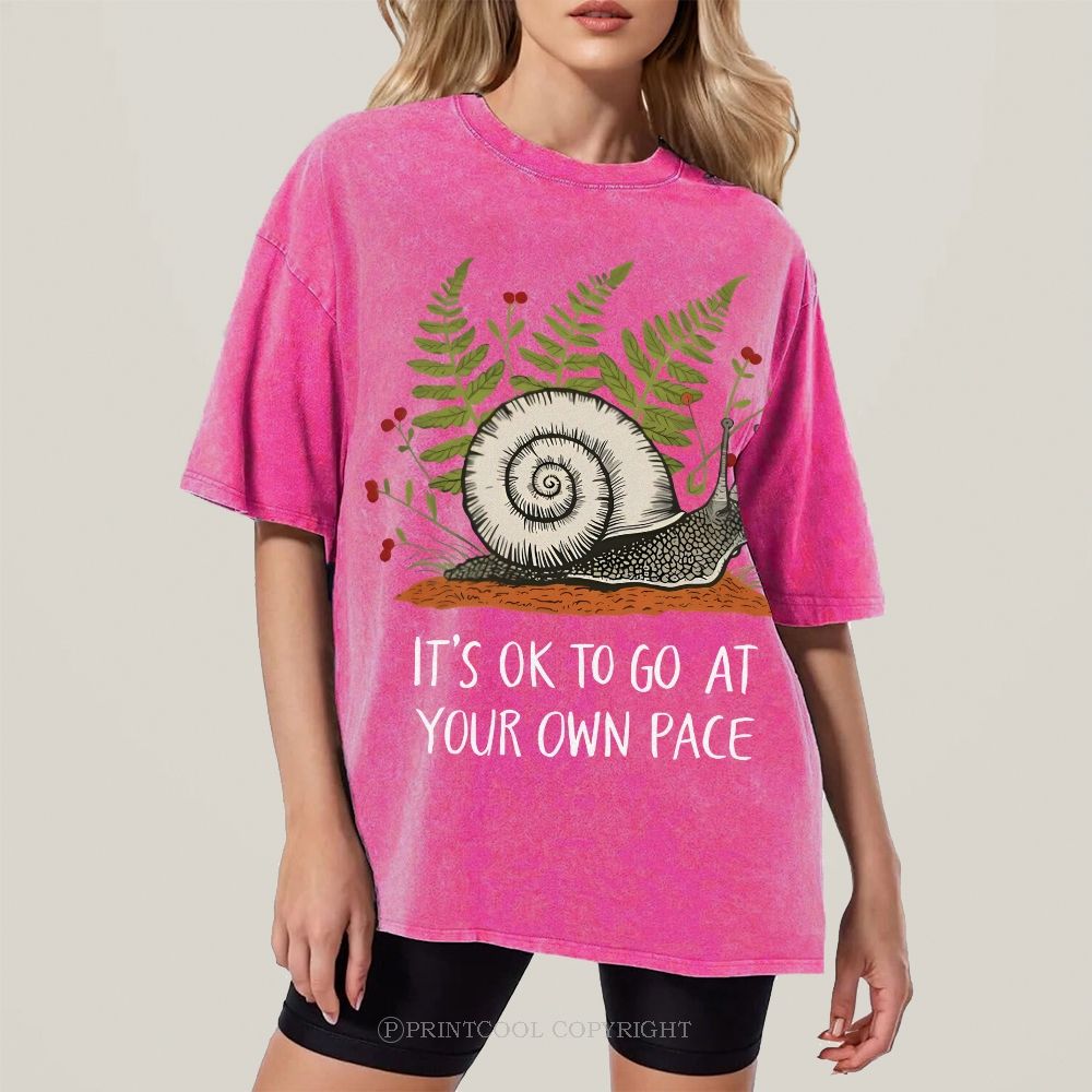 Your Own Pace Unisex Vintage Washed Tee