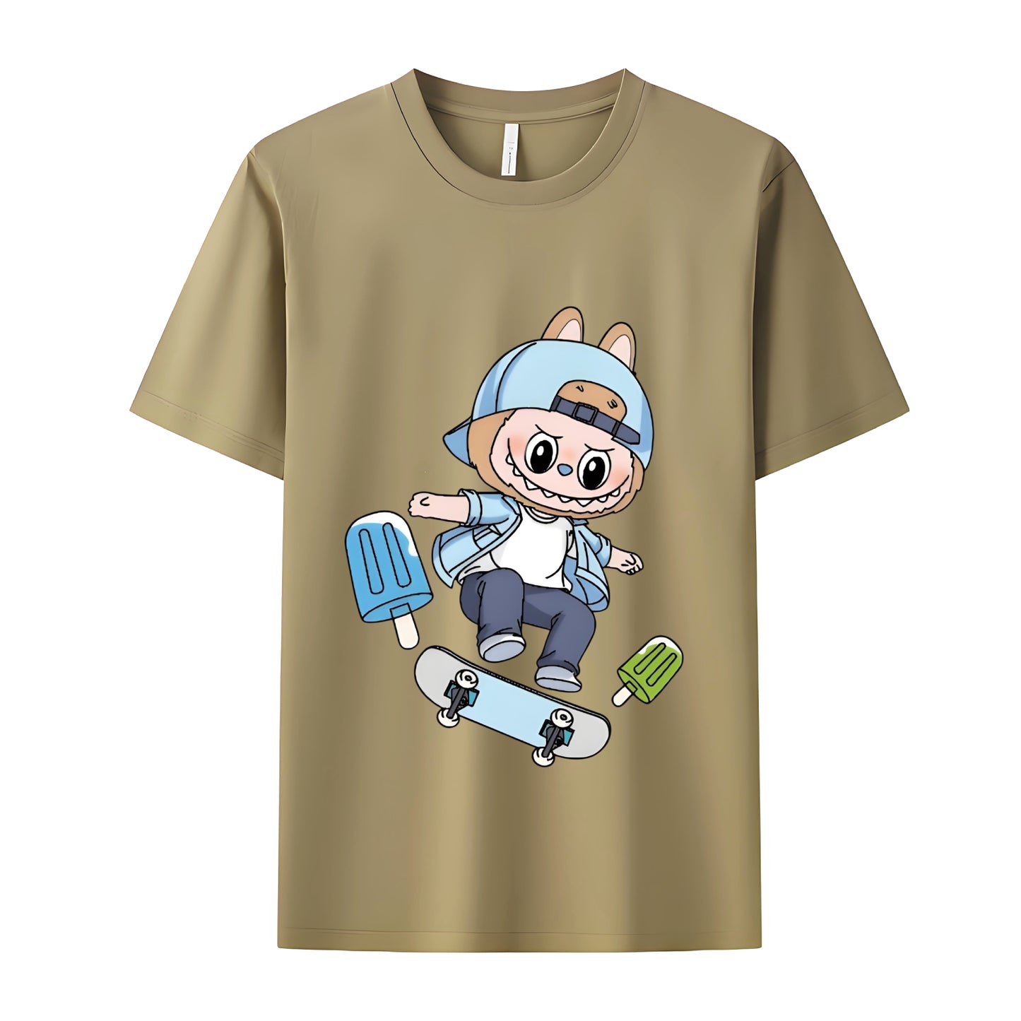 Funny Labubu The Monsters Crew Neck T-Shirt For Labubu Lover Gifts For Girlfriend