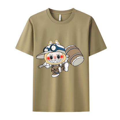 Funny Labubu The Monsters Crew Neck T-Shirt For Labubu Lover Gifts For Girlfriend