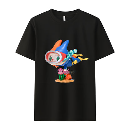 Diver Labubu The Monsters Crew Neck T-Shirt For Labubu Lover
