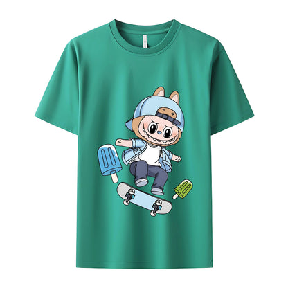 Funny Labubu The Monsters Crew Neck T-Shirt For Labubu Lover Gifts For Girlfriend