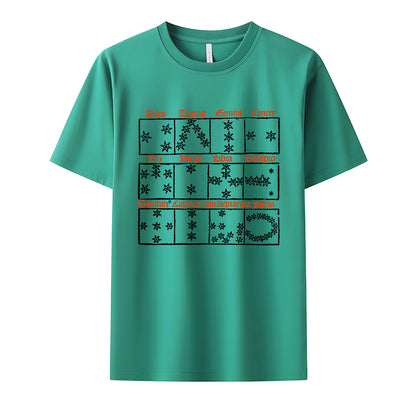 Zodiac Neck Short-Sleeve T-Shirt Soft & Breathable