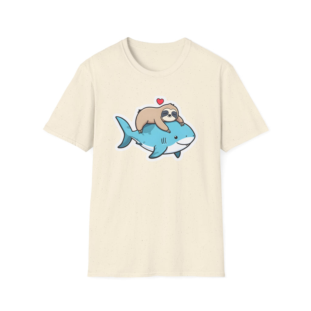 Cartoon Sloth and Shark Affection - Classic Fit