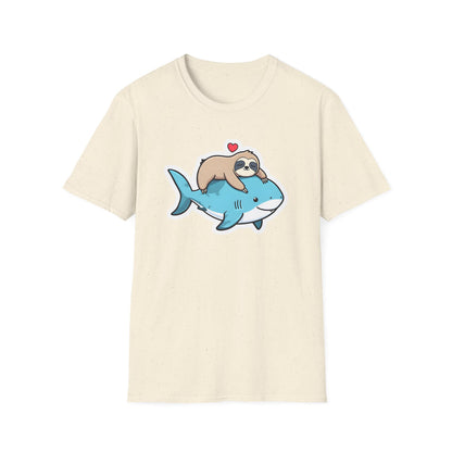 Cartoon Sloth and Shark Affection - Classic Fit