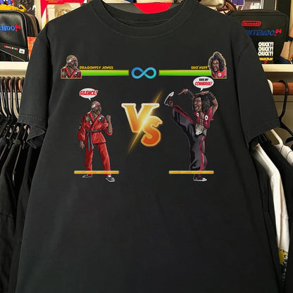 Dragonfly Jones Vs Shonuff Funny Gaming Style Premium Crew Neck Short-Sleeve T-Shirt Soft & Breathable