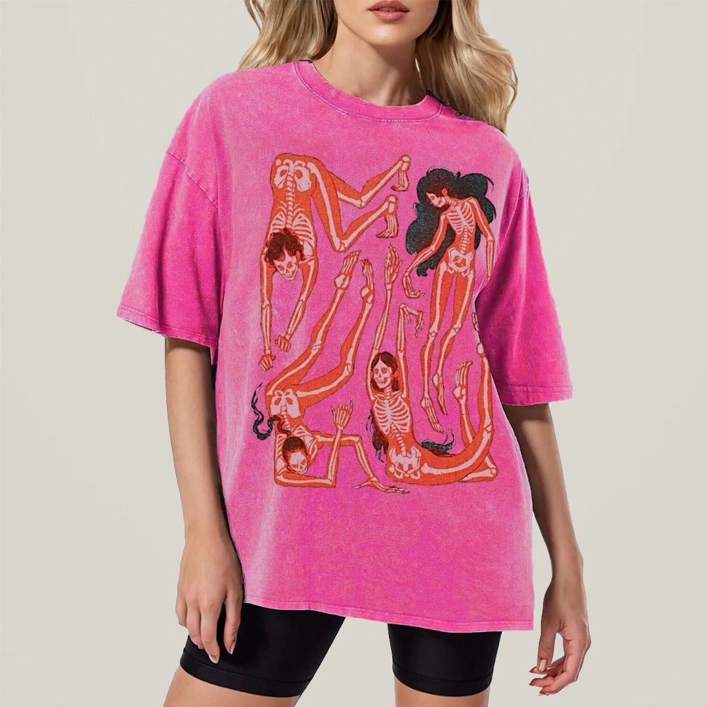 Ultimate Skeleton Dance Party Unisex Vintage Washed Tee